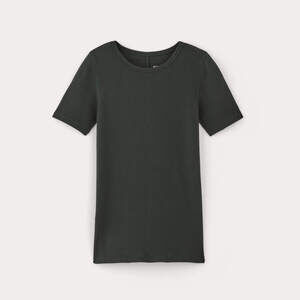 Everlane Women's Luxe Rib Crew Neck T-Shirt in Scarab, Size Large